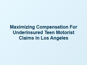 Teen Motorist Claims in Los Angeles